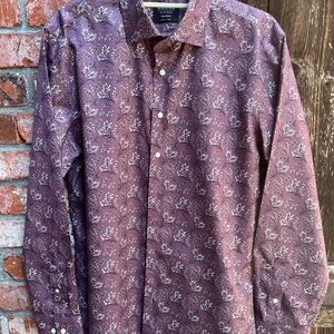 Nordstrom Men's Purple Patterned Shirt 15.5